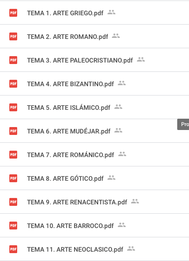 Temario Historia del Arte